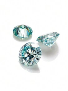 One High-End Mozambique Tourmaline Loose Diamond Round Shape Eight Hearts & Arrows VVS Clarity Unique High-Quality Jewelry, Customizable