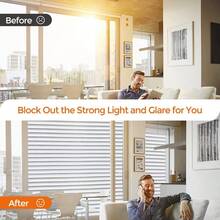 1 Roll 45cm X 500cm Opaque Horizontal Striped Window Film, White Stickers Sticker Personalised Stickers - White - View 4