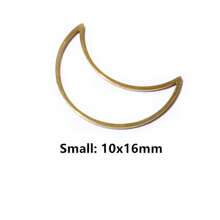 20 chiếc Trăng Sao Thả Trái Tim Hạt Charm Nhỏ Vàng Mặt Dây Thép không gỉ Mở Bezels Rỗng Khung Khuôn Viền DIY Trang Sức làm - Mặt dây chuyền nhỏ bằng thép không gỉ - Xem 31