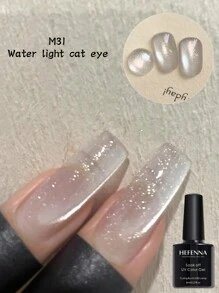 HEFENNA 冰晶水光猫眼凝胶指甲油，日式风格 - 4色果冻玻璃珠闪光瓷白 - 磁性猫眼凝胶指甲油，UV LED可浸泡，夏季美甲，适合任何假期旅行，女士和女孩的完美礼物，居家DIY美甲沙龙级美甲 - 彩色 - 查看 13