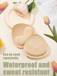 11cm/4,33 polegadas/1 Par de Almofadas de Silicone Autoadesivas com Espuma Fina Superior e Ultra-Espessa Invisível Inferior para Maiô e Maiô Bikini, Almofadas de Sutiã Push-Up, Almofadas de Copo de Sutiã de Cores Sólidas