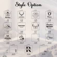 Custom 6 Oz Leather Flask, Personalized Engraved Leather Flask, Best Man Usher Groom Gift, Wedding Gift Idea, Fathers Day, Groomsmen Flasks, Party Gift For Him, Drinking Gifts Stainless, Reusable, For Anniversaries, For Valentine's Day, For Mother's Day, For Birthdays, For Children's Day, For Father's Day, For Graduation, For Weddings, For Housewarming Dining Room, Living Room, Bedroom, Office, Tea Room, Home, Party, Birthday Recoration,Brunch-Ready - 6 Oz - Multicolor - View 2