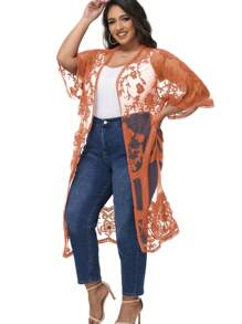 Pareos & Kimonos de talla grande - Color caoba - Ver 6