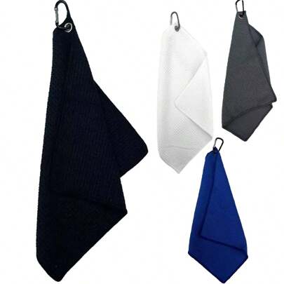 1pc Microfiber Waffle Golf Towel Pineapple Lattice Sports Towel