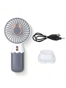 AOYI 1 pezzo Ventilatore portatile a batteria portatile con design elettroplaccato minimalista, incluso cavo di ricarica USB e funzione base porta telefono