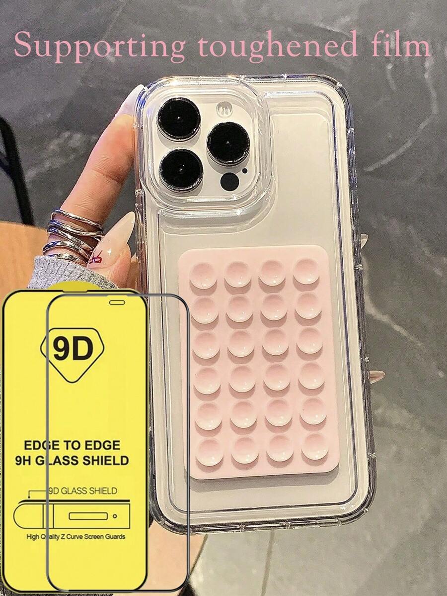3D Suction Cup Airbag Phone Protective Case Compatible With Apple - Multicolor - View 1