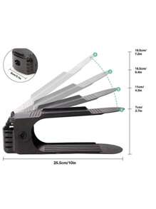 10pcs Double Shoe Bracket Shoe Storage Shoe Rack Bracket Bracket Adjustable Put Shoe Cabinet Save Space For Shoe Cabinet, Dormitory, Rental Room - Multicolor - View 5