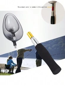 1pc Fishing Bait Throwing Spoon Mini Spoon With Interchangeable Head Telescopic Fixed-Point Bait Throwing Spoon Portable Spoon(The Rod Color Is Random) Fishing Stuff - Multicolor - View 9