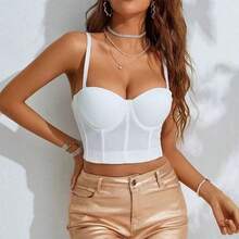 Corset For Lady Crop Tops Bustier Bralette Sexy Bra - White - View 2