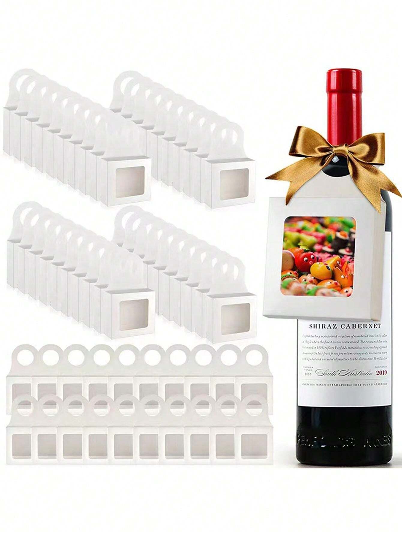 6 Scatole Regalo Trasparenti Pieghevoli 15x15x23cm - Con Coperchio Bianco Per Matrimoni, Compleanni E Feste