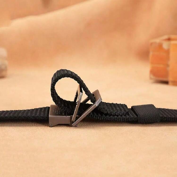 Cinturón de hombre de lona militar tejida de nailon, estilo casual y de moda, cinturón de lujo vaquero para la cintura. Adecuado para verano, escuela, casual, negocios, novio, esposo, padre, hombre, uso diario, moda, adolescente, al aire libre, vacaciones, atlético, viaje, calle, bohemio, otoño vintage, otoño-invierno, accesorios. Adecuado para adolescentes, jóvenes, hombres, casual, al aire libre, atlético, vacaciones, regalos de graduación, cumpleaños, uso diario. - A - Añade 2