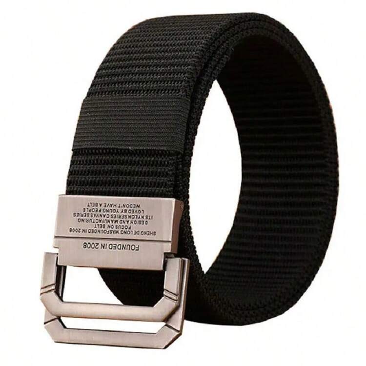 Cinturón de hombre de lona militar tejida de nailon, estilo casual y de moda, cinturón de lujo vaquero para la cintura. Adecuado para verano, escuela, casual, negocios, novio, esposo, padre, hombre, uso diario, moda, adolescente, al aire libre, vacaciones, atlético, viaje, calle, bohemio, otoño vintage, otoño-invierno, accesorios. Adecuado para adolescentes, jóvenes, hombres, casual, al aire libre, atlético, vacaciones, regalos de graduación, cumpleaños, uso diario. - A - Añade 4