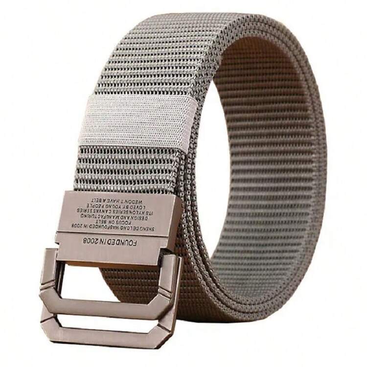 Cinturón de hombre de lona militar tejida de nailon, estilo casual y de moda, cinturón de lujo vaquero para la cintura. Adecuado para verano, escuela, casual, negocios, novio, esposo, padre, hombre, uso diario, moda, adolescente, al aire libre, vacaciones, atlético, viaje, calle, bohemio, otoño vintage, otoño-invierno, accesorios. Adecuado para adolescentes, jóvenes, hombres, casual, al aire libre, atlético, vacaciones, regalos de graduación, cumpleaños, uso diario. - A - Añade 5