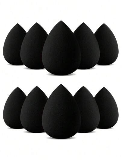 10个装专业美妆海绵，超柔软遮瑕海绵，面部化妆工具，适用于粉底、散粉、乳液等，价格实惠，可用于房间装饰、梳妆台、旅行、卧室等场合，是化妆配件的理想之选。产品标签：粉扑、美妆蛋、散粉扑、化妆海绵，价格实惠，适合作为圣诞礼物、化妆品、化妆工具等。