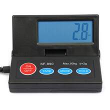 YUNRUX Parcel Scale 50kg/1g, Robust Platform Scale/Letter Scale/Precision Scale With Foldable External LCD Wall Display, Including Power Cable Or Batteries - Black - View 8