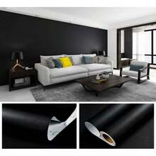 Kit 2 Pieces Paper Furniture Wall Wood Electro Adhesive Contact 5 Meters - 黑色 - 查看 1