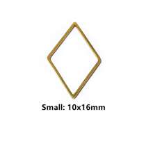 20 chiếc Trăng Sao Thả Trái Tim Hạt Charm Nhỏ Vàng Mặt Dây Thép không gỉ Mở Bezels Rỗng Khung Khuôn Viền DIY Trang Sức làm - Mặt dây chuyền nhỏ bằng thép không gỉ - Xem 14