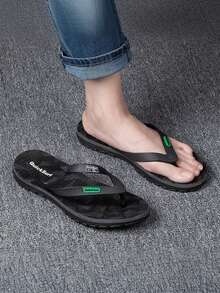 Quicksurf 防滑户外/室内厚底休闲时尚速干人字拖凉鞋 男士 - 黑色 - 查看 5