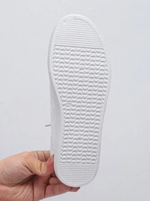 Zapatos blancos planos y elegantes para mujer, versátiles - Blanco - Ver 6