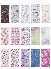 1 pieza Estuche plegable y portátil para gafas de mujer/niña con estampado - Multicolor - Ver 1