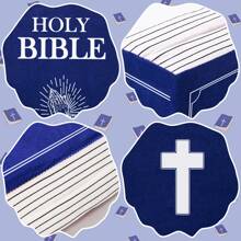 PSALM 23:1 Blue Bible Throw Pillow With Holly Bible Pillow That Opens Christian Bible Book Pillow With Best Mother's Day Gifts