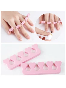 6/8/10 piezas Separadores de dedos de esponja para uñas, Limas de uñas con forma de corazón para aplicación de esmalte de uñas, Adecuado para uñas de manos y pies, Herramientas esenciales de cuidado de uñas para entusiastas de las uñas, Uñas de verano, Uñas rosas, Uñas cortas, Suministros para uñas, Herramientas para uñas, Herramientas de arte de uñas, Vuelta al colegio, Uñas, Herramientas para uñas postizas