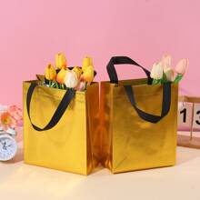 12 个不同颜色的可重复使用礼品袋，闪亮无纺布，带手柄的防水激光购物袋，适合伴娘、派对礼品袋、礼品袋，最适合廉价销售、圣诞节 - 彩色 - 查看 17