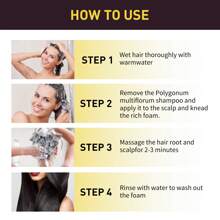 Shampoo Para Cabello Negra Instantáneo, Champú Para Color De Cabello, Champú De Teñido Natural Negro 3 En 1 Para Hombres Y Mujeres, Tinte De Cabello Negro Duradero, Shampoo Para Cabello Negro Fácil De Usar En Casa (negro) - Negro - Ver 6