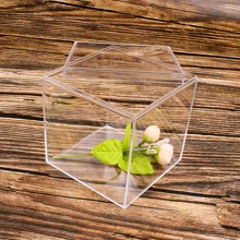 1pc/3PCS/4PCS Acrylic Box With Lid Food/Jewelry/Collection Storage Transparent Exquisite High-Grade - Multicolor - View 5