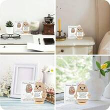 1/2/5pcs Mini Funny Positive Potato, Mini Cute Positive Potato Crochet Rainbow Bow Wool Knit Positive Potato Ornament Gift, Suitable For Birthday Friends Party Decoration Encouragement - Multicolor - View 4