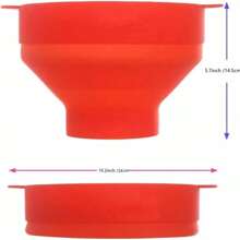 Microwave Popcorn Maker, Silicone Popcorn Popper, Collapsible Bowl, Large Microwave Popcorn Popper With Silicone Popcorn Elevator And Popcorn Box, Family-Size, Dishwasher Friendly-2 Colors Available School Supplies,Back To School - Red - View 2