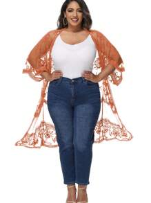 Pareos & Kimonos de talla grande - Color caoba - Ver 5