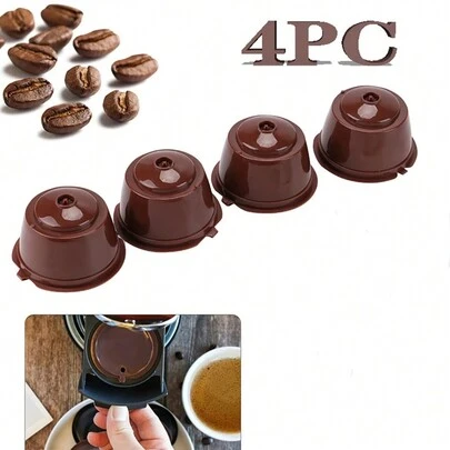 2/4/8 件咖啡过滤杯可重复使用咖啡胶囊杯过滤盒适用于厨房咖啡工具，无勺子