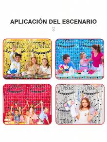 3 Packs 1*2m Cortinas de Lluvia de Colores Decoracion de Fiestas Fondo Cortinas de Lluvia, Decoracion de Paredes, Cortinas de Alambre para Fiestas, Cumpleaños, Bodas, Ceremonias de Graduacion, Celebraciones - Negro - Ver 3