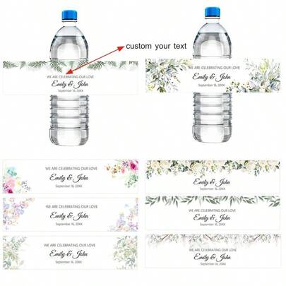 Customized Set Of 30 Celebration Labels, Personalized Bottle Labels Stickers, Custom Name & Text Stickers For Birthday, Baptism, Wedding Decorations Fashionable, Colorful, Cute, Adorable, Personalized Gifts For Women/Men, Christmas Accessories, School Supplies, For Teenagers, Junior High School Students, Middle School Students, High School Senior High School Students, College Students, University Students, Freshman, Sophomore, Underclassmen,Customized Wedding Accessories,End Of Summer,Forest Tones