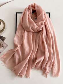 1 件柔软穆斯林头巾纯色长围巾，防晒，适合寺使用头巾、发带、头带非常适合装扮您的 Abaya - QMD602 - 查看 4