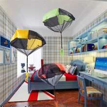 1pc Random Color Hand Throwing Mini Soldier Parachute, Fun  Outdoor Throwing Game, Paratrooper Landing Game, Family Interactive Game Prop, Pool Party - Multicolor - View 7