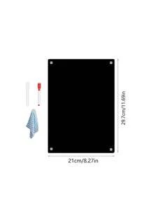 1pc Acrylic Magnetic Dry Erase Board, Fridge Calendar/Weekly Planner, Magnetic Clear Refrigerator Memo/Message/Reminder Board, Wall Hanging Display Board For Home Best Gifts Birthday
