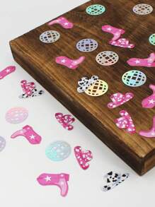 100pcs Western Cowgirl Table Confetti For Horse Race Party Decorations Birthday Disco Hen Party, Back To School Valentine Day
