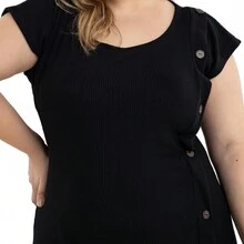 Plus Size Dresses - 黑色 - 查看 5