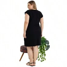Plus Size Dresses - 黑色 - 查看 7