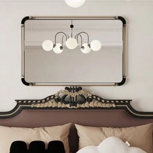 Decorative Wall Mirror 36x24 Inch Rectangular Accent Mirror With Metal Tube Edge For Livingroom Dining Room Bedroom Hallway - Black - View 2
