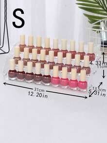 1pc Multi-Functional Transparent Display Stand Acrylic Plastic Manicure Shop Organizer For Cosmetics, Perfume, Lipstick, Essential Oil Storage Box On Dressing Table - Clear - View 6