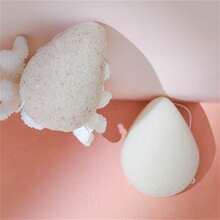 Facial Cleanser Walnut Seed Cleansing Puff Bath Sponge Sponges For Cleaning Face - Apricot - View 5