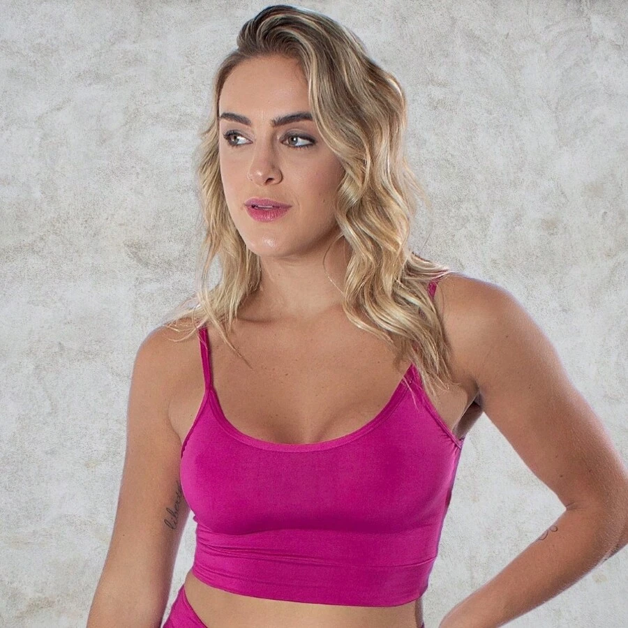 Women Sports Bras - Hot Pink - View 1