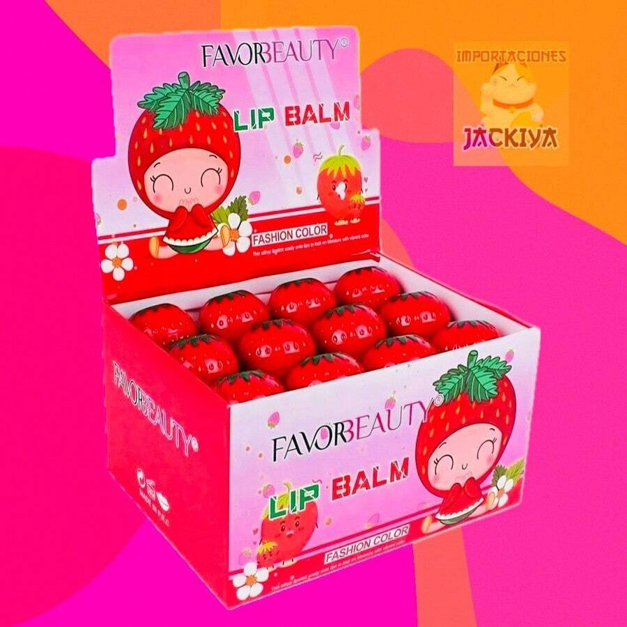 24 Bálsamo de fresa , bálsamo labial de fresa - 12 Piezas - Ver 1