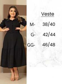 Women Midi Dresses - Black - View 7