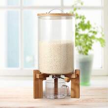 7.5 Liter Rice Dispenser Sealed Storage Container Dry Grain Storage With Cup Kitchen - Glass Sealed Rice Tank, Grain Storage Box Rice Storage Box - 1 - View 1