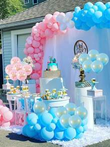 Gender Reveal Balloons Girl Or Boy Latex Balloon 12 Inches Pink Blue Party Balloon For Gender Reveal Baby Shower Themed Decorations Baby Shower Family Decorations Gifts - Multicolor - View 6