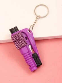 1PC Car Window Breaker Tool Keychain,3 In 1 Glass Breaker And Seatbelt Cutter & Survival Whistle, Emergency Keychain Car Escape Tool Applicable To All Cars, Car Accessories